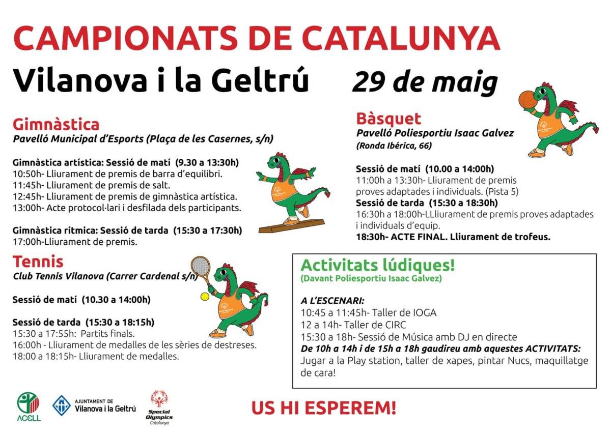 Programa Campionat Catalunya-Vilanova i la Geltrú